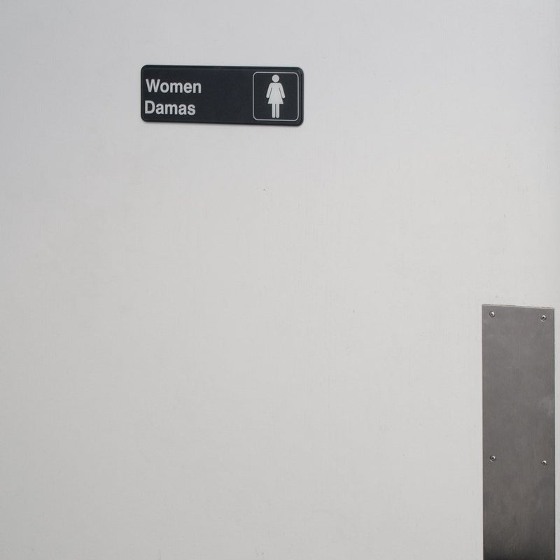 AborenCo Men/Caballeros & Women/Damas Restrooms Signs Set, Toilet Door Plate for Business Restaurant, 3" x 9" - Image 4
